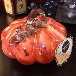 Bella Lux Handblown Glass Pumpkin